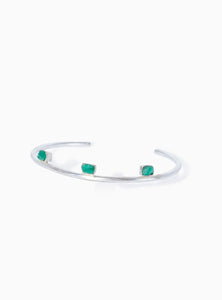 Gloom Emerald Bracelet Silver