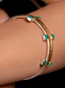 Gloom Emerald Bracelet Silver