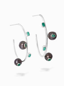 Nightfall Xl Hoops Silver